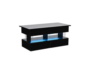 Table basse coloris noir PANGIVO N625P324781S - 50 cmx100 cm