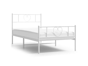 Lit simple 90x190 cm coloris blanc