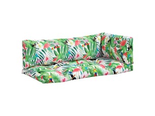 Lot de 3 coussins de palette, coussins de canapé multicolore tissu oxford cf59690