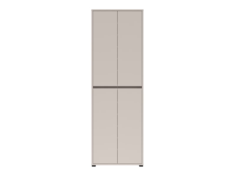  Armoire meuble à chaussures 4 portes coloris cachemire - longueur 70 x profondeur 34 x hauteur 210 cm  - Conforama D