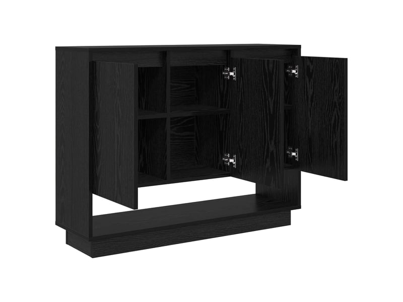 Buffet - bahut - meuble de rangement chêne noir 97 x 29 x 75 cm bois d'ingénierie - Conforama E