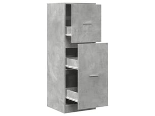 Meuble de rangement, armoire d'apothicaire gris béton 40x41x118 cm bois d'ingénierie