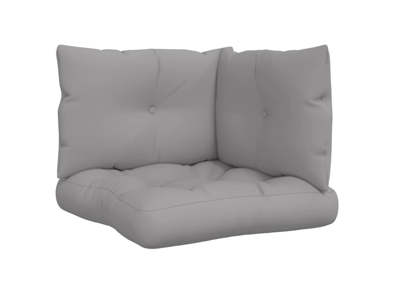 Lot de 3 coussins de palette, coussins de canapé gris tissu cf59674  - Conforama A