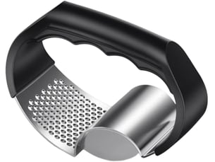 Presse-ail - ustensile de cuisine 2 en 1 avec poignée ergonomique,presse-ail en acier inoxydable facile à nettoyer pour maison restaurant cuisine b