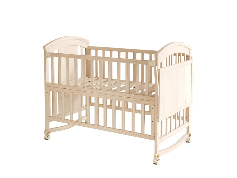  Lit bébé évolutif 120x60 cm bois massif naturel avec table à langer intégrée  - Conforama R