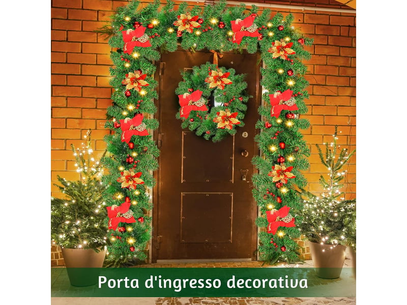  Guirlande lumineuse guirlande de noël lumineuse decoration de noel 270cm avec led  - Conforama E