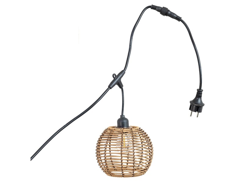  Guirlande de 10 lumières en plastique marron avec ampoule 500x16x12,5 cm (h)  - Conforama E