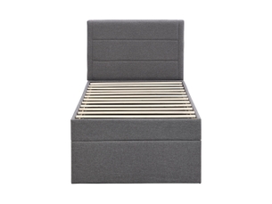 Lit coffre 90x200 cm ZOVIRA coloris gris