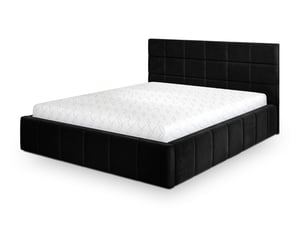 Lit coffre 140x200 cm <strong>MASSENO</strong>  <strong></strong> coloris noir