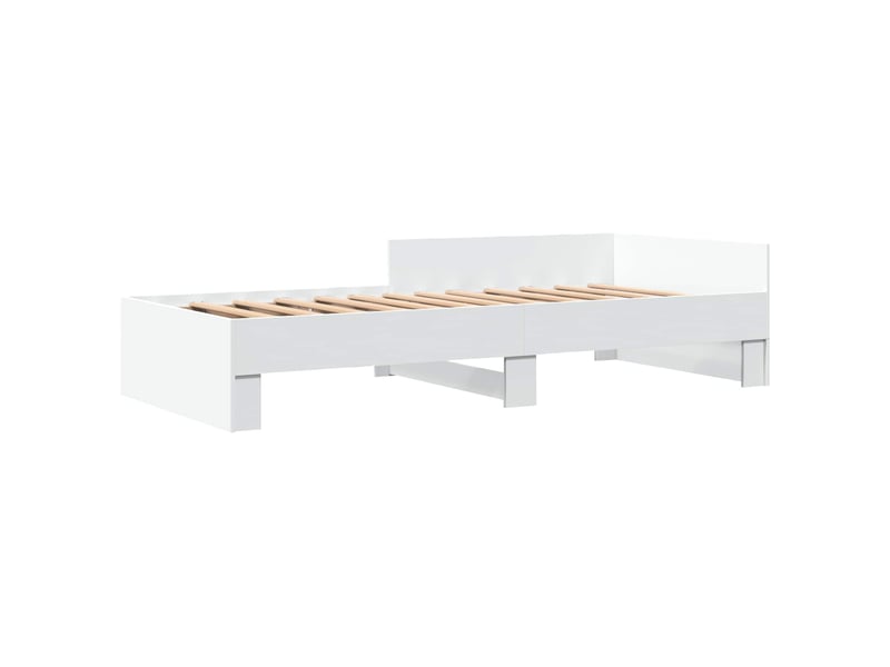  Lit simple- lit adulte -  cadre de lit avec tête de lit blanc 80 x 200 cm  - Conforama B