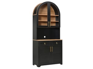Buffet 4 porte(s) 2 tiroir(s) HAVRYA - 80 cm coloris noir