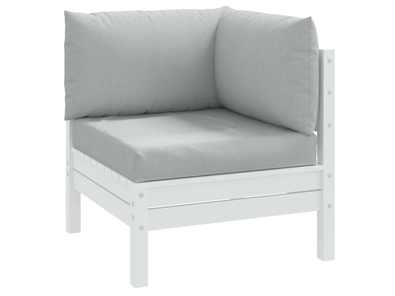  Lot de 3 coussins de palette, coussins de canapé gris clair mélangé tissu cf59672  - Conforama B