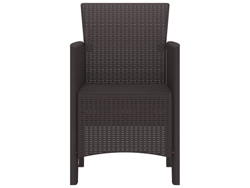  Lot de 4 chaises de jardin, chaises d'extérieur marron polypropylène cf30085  - Conforama C