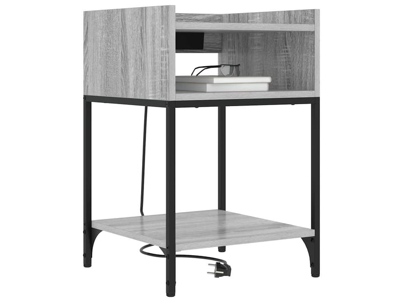 Table de chevet - cabinet de chevet - table de nuit 2 pièces gris sonoma 40 x 40 x 61 cm - Conforama B