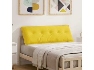 Coussin de dos, coussin de dossier jaune clair 140 x 19 x 50 cm tissu cf54772