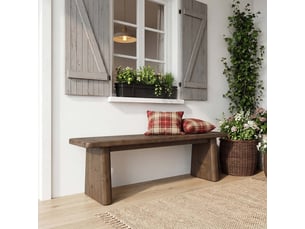 Banc  coloris marron <strong>TRIBESIGNS</strong> <strong></strong> - 140 cm
