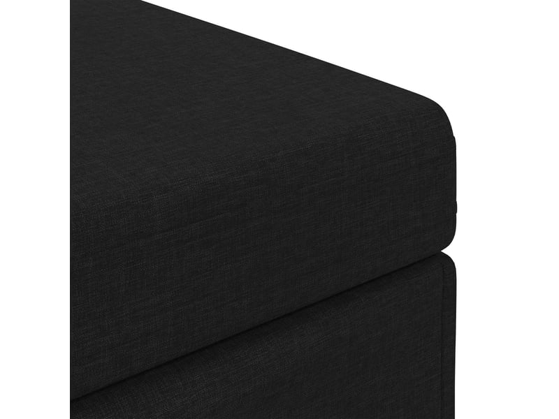  Tabouret bas, ottoman noir 41x41x40 cm tissu et bois stratifié  - Conforama E