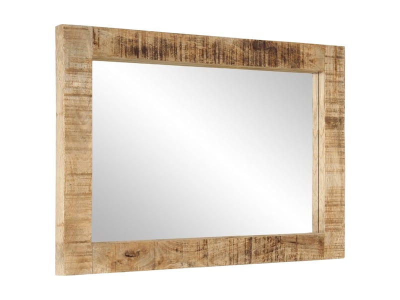  Miroir, miroir décoratif 70x50 cm bois de manguier massif et verre cf62679  - Conforama C