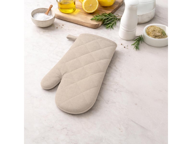  Gant de cuisine en coton 16x32 cm chambray rose, par soleil d'ocre  - Conforama A