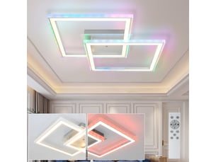 Zmh plafonnier led whonzimmer lampe de chambre à coucher dimmable avec télécommande rgb