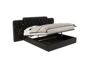 Lit coffre 160x200 cm coloris noir
