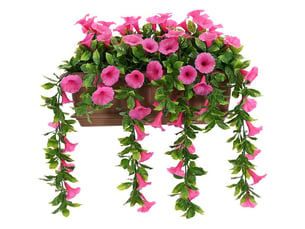 Fleurs artificielles rouge violet 55 x 20 x 55 cm pe et acier vidaxl