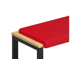 Coussin de banc, coussin d'assise, coussin de canapé simili cuir rouge profondeur 35 cm cf52935
