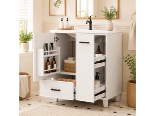 Etagère coloris blanc  76.5x47x82cm