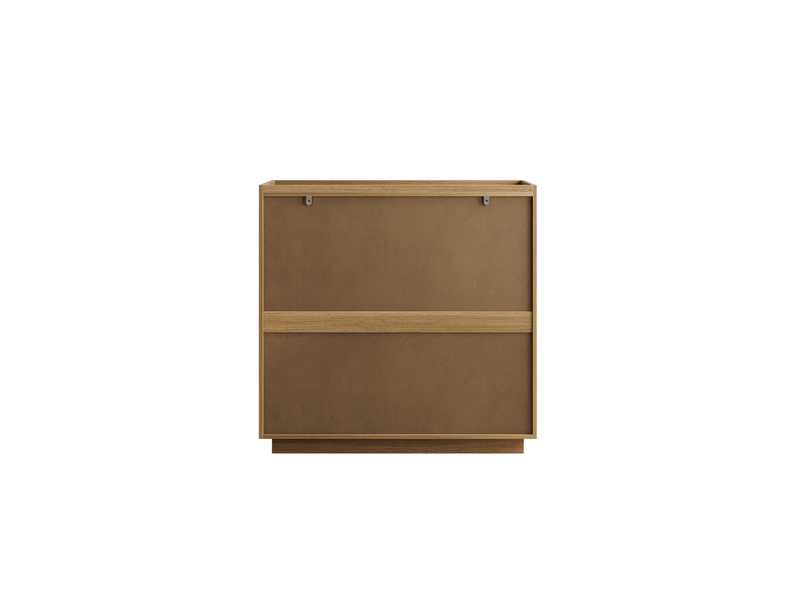  Commode 3 tiroirs 80 x 48 x 78 cm en mdf et panneaux de particules, chêne  - Conforama A