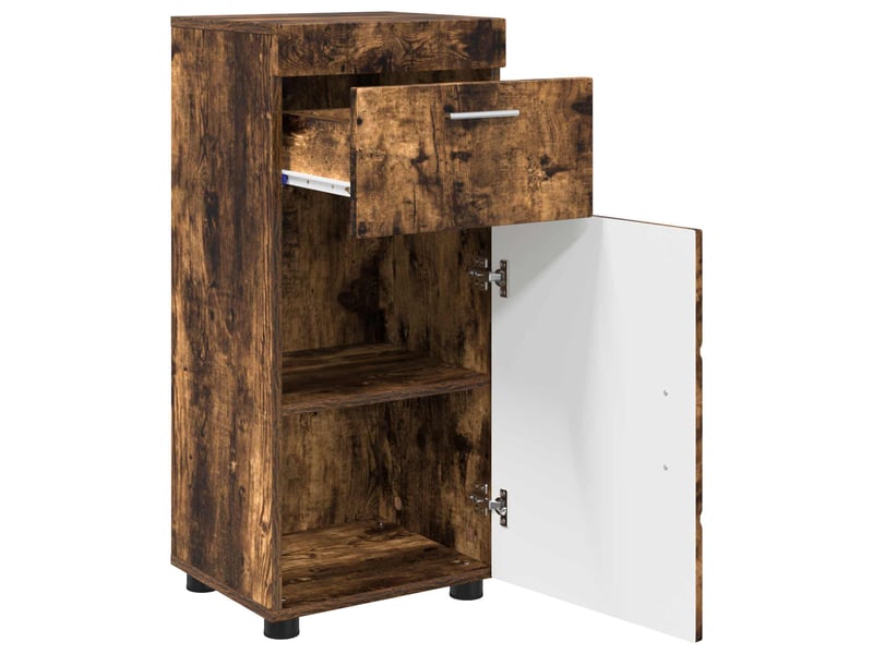  Ensemble d'armoire de salle de bain tulum chêne fumé cf62979  - Conforama E