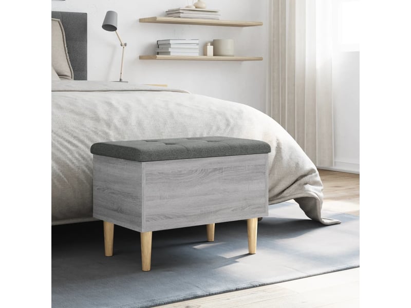  Banc chambre, banc de rangement sonoma gris 62x42x46 cm bois d'ingénierie  - Conforama C
