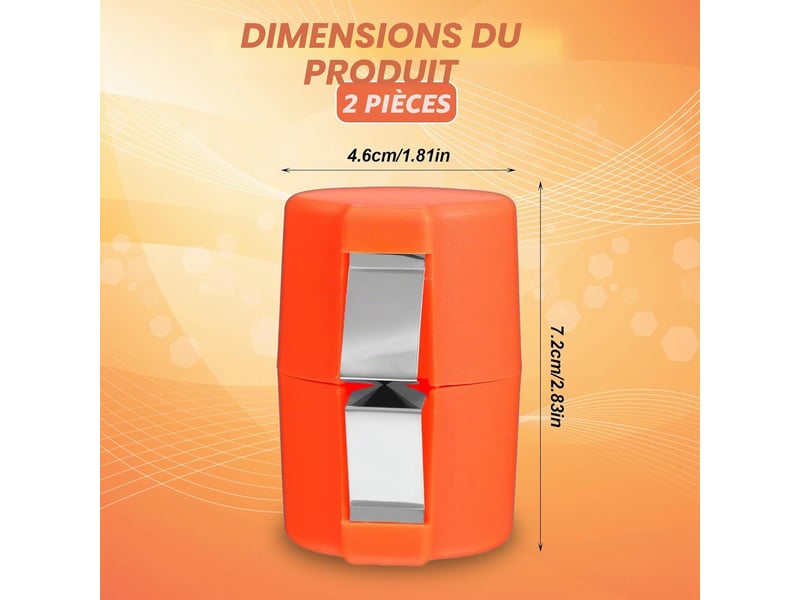  2 pièces ouvre-œufs universel, éplucheur d’œufs en acier inoxydable pour œufs durs et crus, écailler d’œufs lavable pour ustensiles de cuisine CSTY-0010089TY - Conforama B