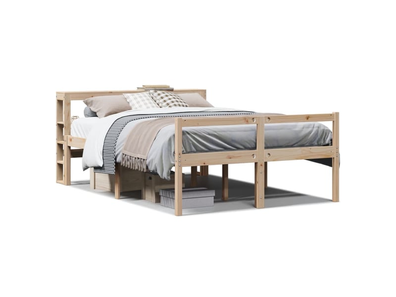 Lit double- lit adulte - lit pour personne âgée avec tête de lit sans matelas 140x190 cm - Conforama A