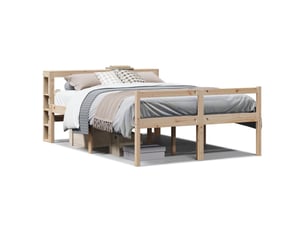 Lit 2 places 140x190 cm coloris marron