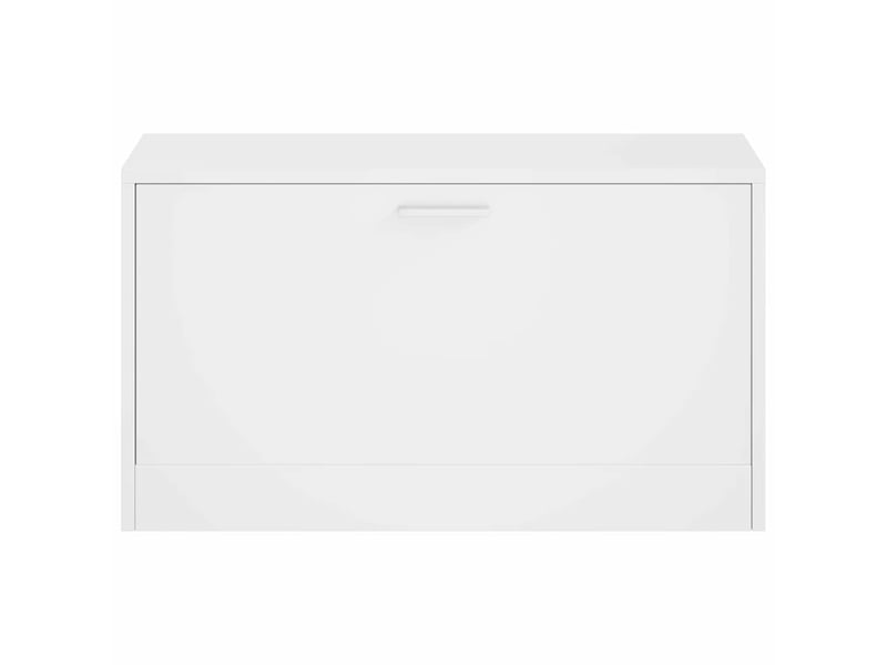  Banc à chaussures, meuble à chaussures blanc brillant 80x24x45 cm bois d'ingénierie  - Conforama D