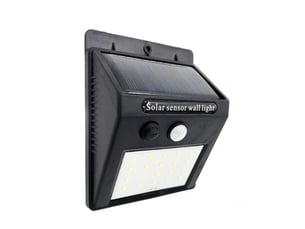 Applique extérieure solaire led fabrilamp kira 200 lm 5000 k ip55 détecteur mouvement noire