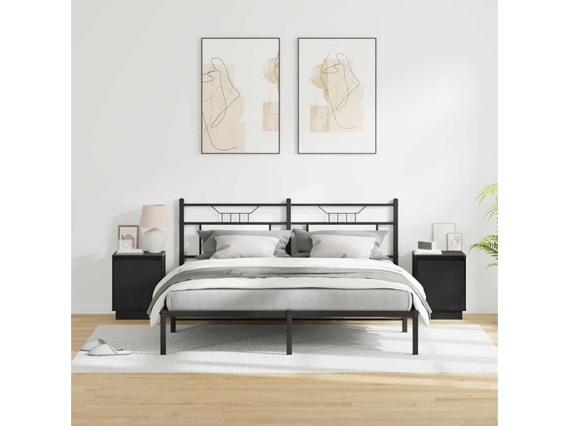  Table de chevet - cabinet de chevet - table de nuit 2 pc chêne noir 39 x 34,5 x 50 cm  - Conforama C