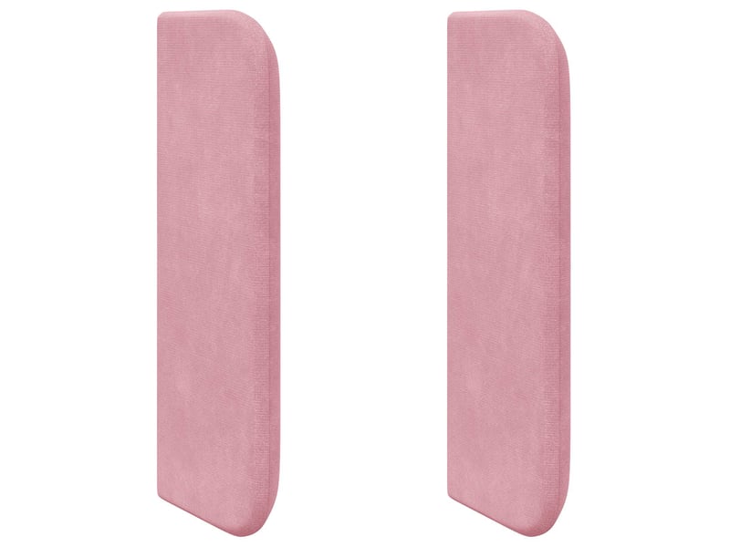  Oreille de tête de lit | coussin de tête de lit rose 40,5 x 40,5 x 4 cm velours  - Conforama A