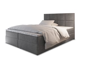 Lit avec rangement 160x200 cm <strong>MASSENO</strong> <strong></strong> coloris gris