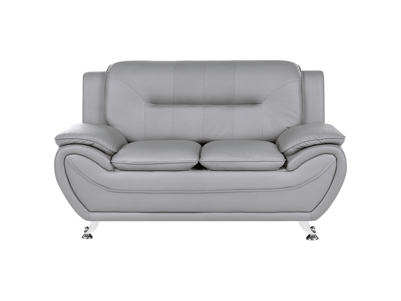 Canapé 2 places leira cuir pu gris - Conforama A