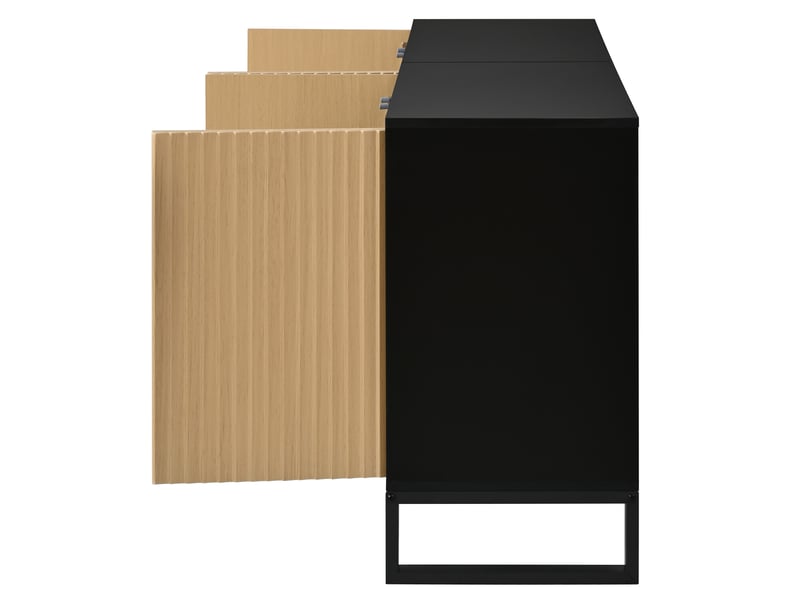  Meuble à chaussures 160x40x75 cm, grand placard 4 portes avec intérieur modulable et pieds surélevés anti-humidité  - Conforama D