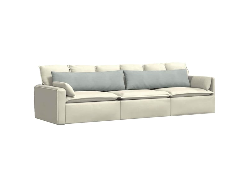  Lot de 2 coussins de canapé, coussins décoratifs gris clair 145 x 40 cm cf59060  - Conforama C