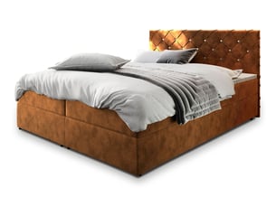 Lit avec rangement 180x200 cm <strong>MASSENO</strong> <strong></strong> coloris cuivré
