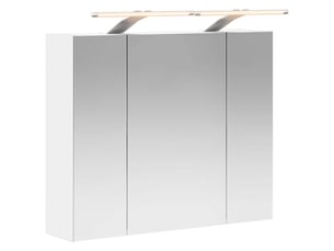Armoire miroir salle de bain, meuble de rangement blanc 60x14.5x50 cm shl7885
