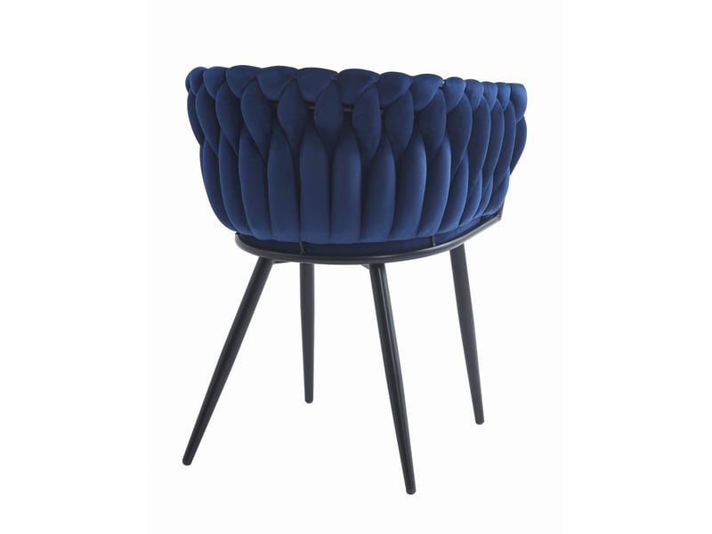 Family chaise orion - velours bleu marine x 1  - Conforama D