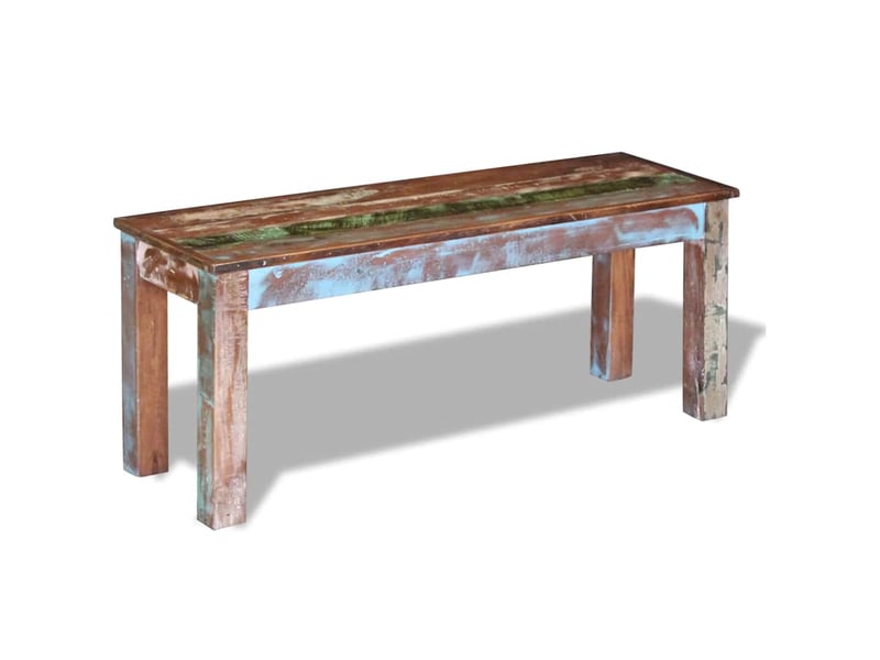  Banc d'entrée, banc d'intérieur 110x35x45 cm bois de récupération massif shl38170  - Conforama E