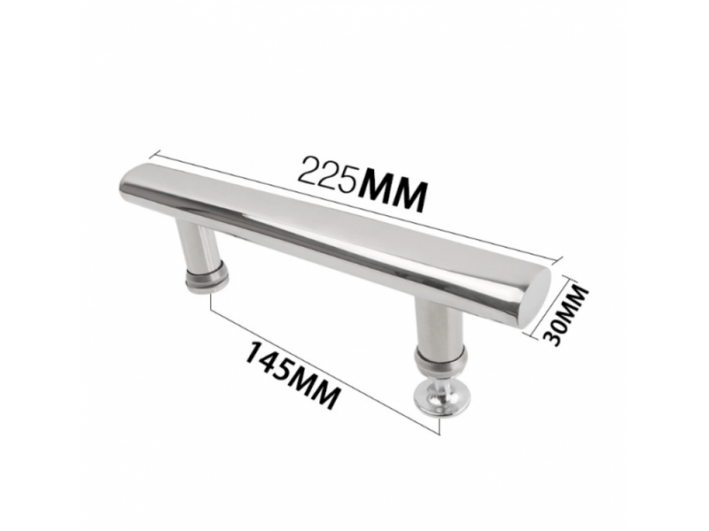  2 poignées en acier inoxydable pour portes de douche, distance entre axes de 145 mm, pour salle de bain et cuisine  - Conforama B