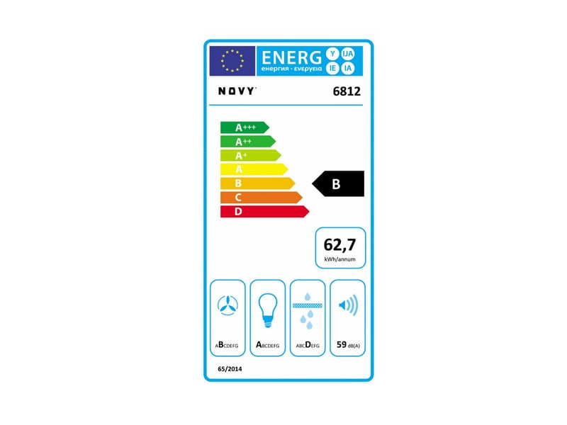 Novy - hotte de plafond 90cm 650m3h noir 6812 - pure'line compact 6812 - Conforama B