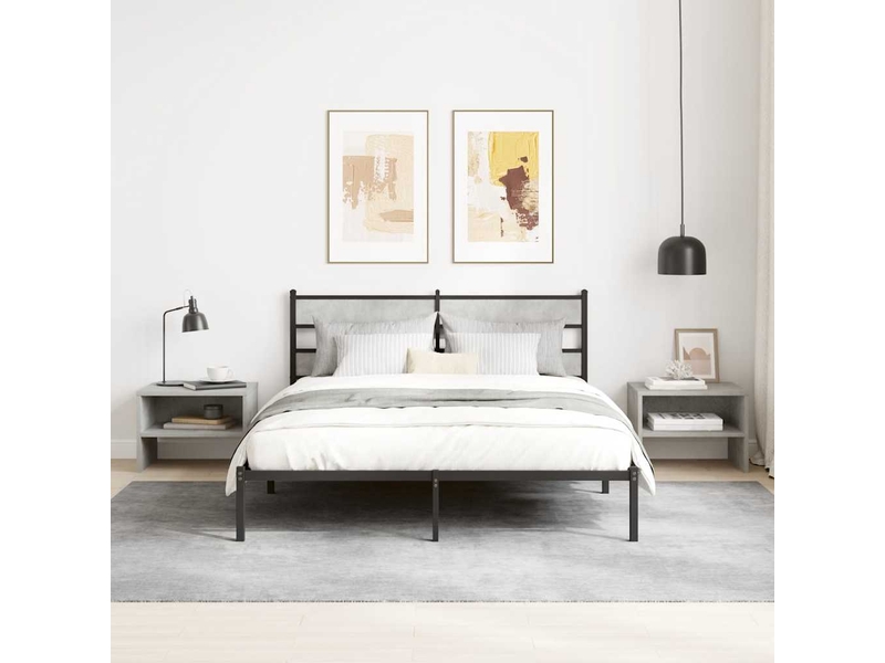  Table de chevet - cabinet de chevet - table de nuit gris béton 40x30x30 cm bois ingénierie  - Conforama B