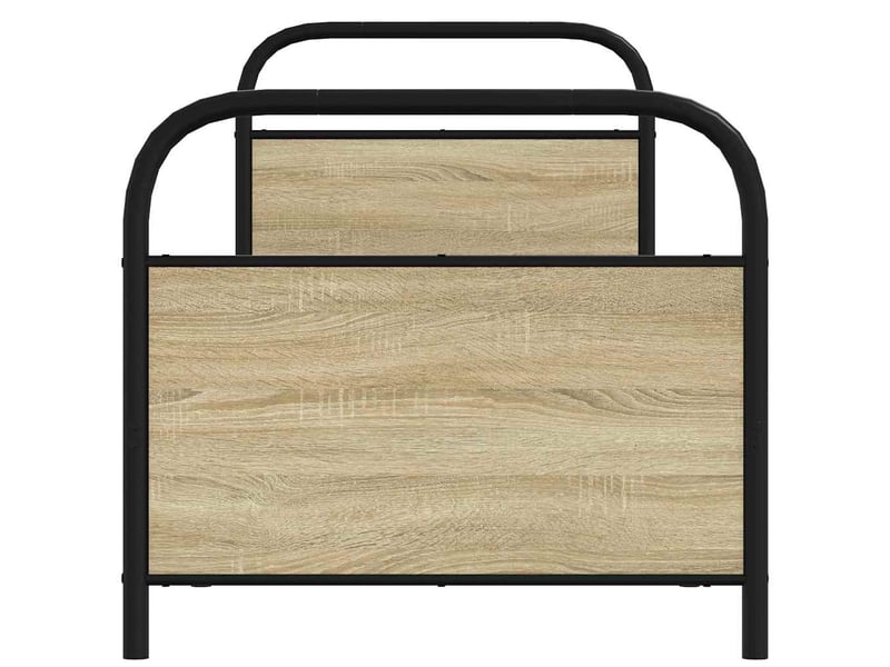  Lit simple- lit adulte -  cadre de lit sans matelas 80x200cm chêne sonoma bois ingénierie  - Conforama C